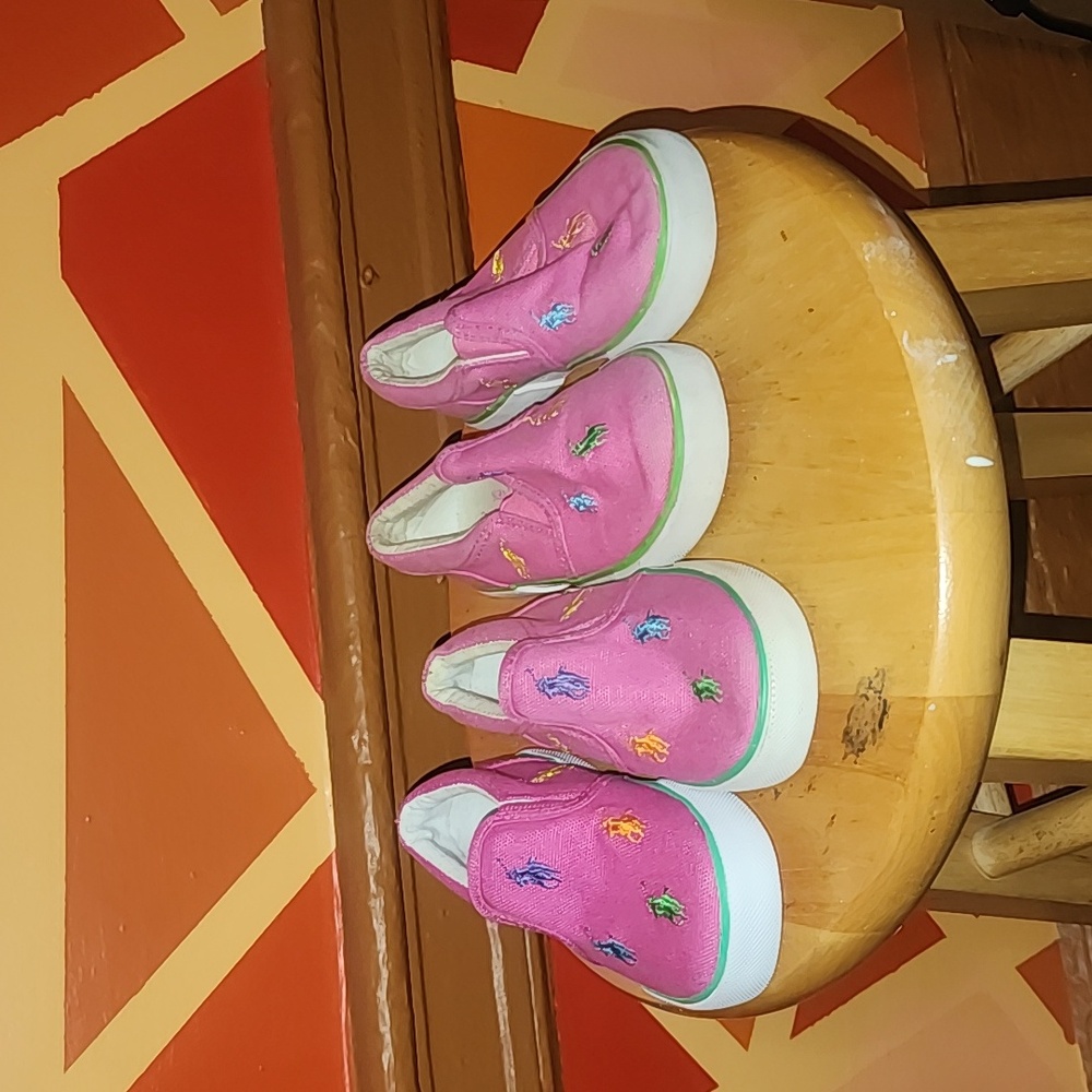 Ralph Lauren baby girls canvas loafers